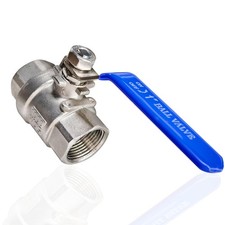 1 Inch Female NPT Ball Valve, 304 Stainless Steel Heavy Duty Full Port 1 Shut...