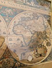 William J Blaeu Gold Foiled Wall Map of Old and New world 24”x20" Vintage Framed — photo 4