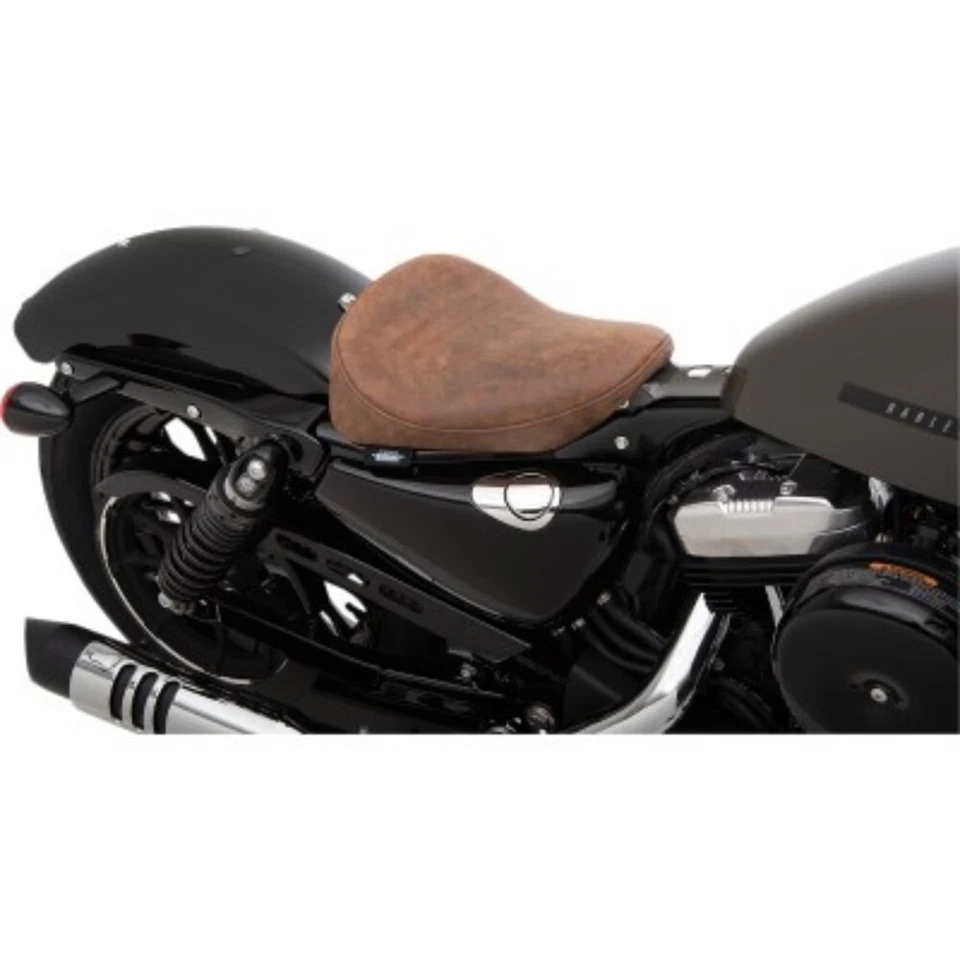 Drag Specialties 0804-0742 Bobber-Style Solo Seat Brown Distressed Leather - Image 2 of 4