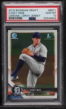 2018 Bowman Draft Chrome Casey Mize (Gray Jersey) #BDC-1 PSA 10 GEM MT 0c3e