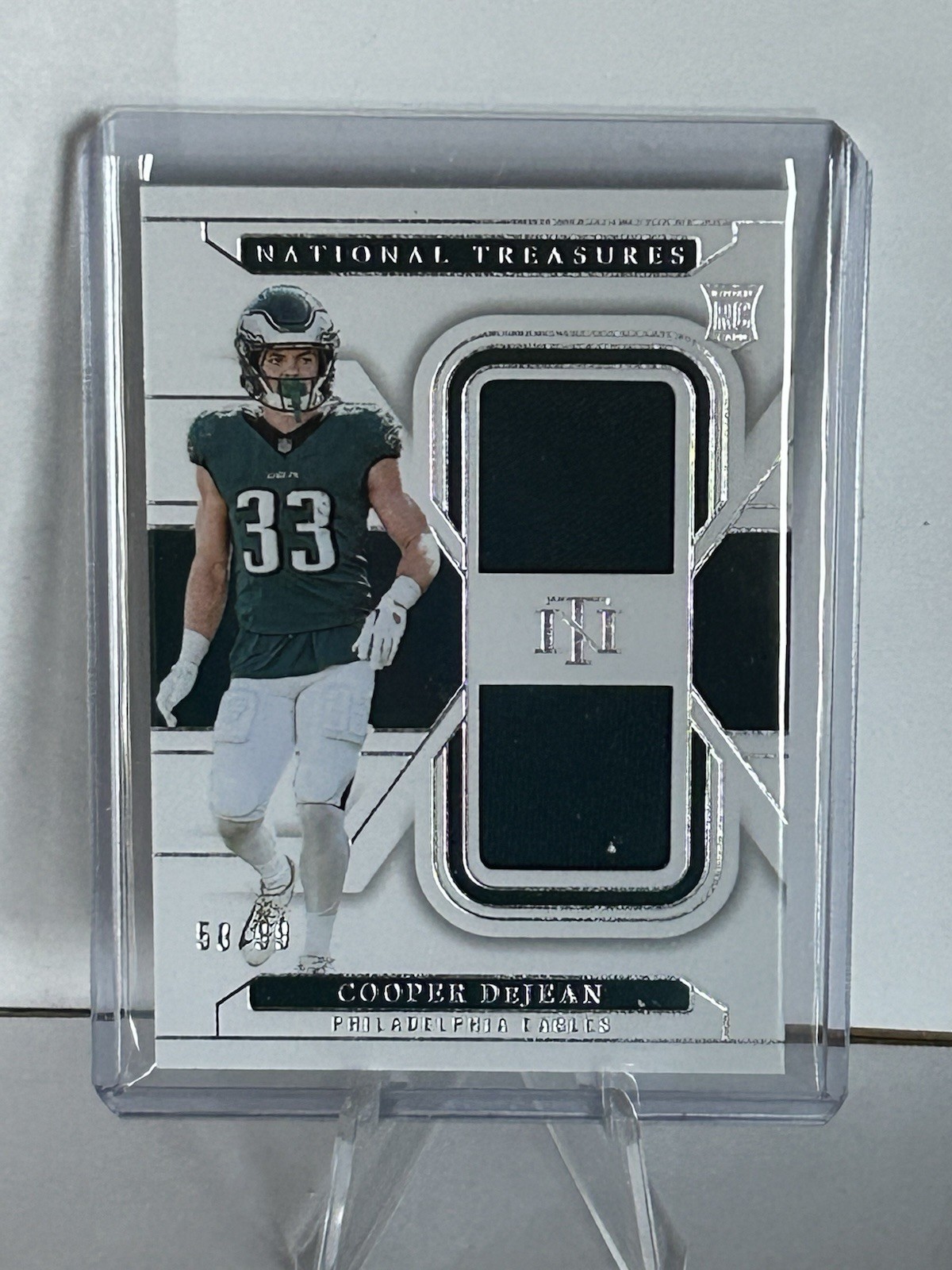 2024 Panini National Treasures Rookie Dual Materials Cooper DeJean /99