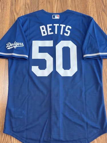 Mookie Betts #50 Dodgers Blue Alternate Jersey Adult Size S