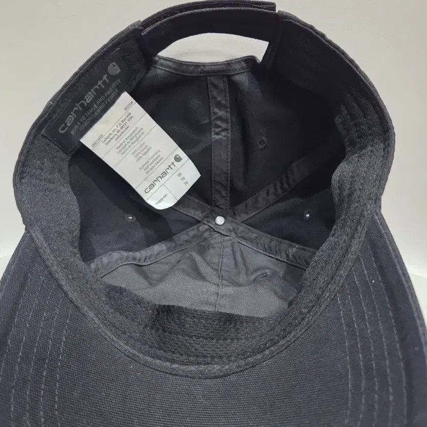 Carhartt Black Canvas Logo Patch Cap - Adjustable One Size thumbnail 6