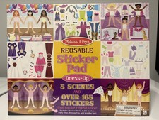 NEW Melissa  Doug Dress-Up Sticker Pad Reusable 165 Stickers SEALED