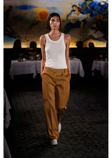 $320 The Row Frankie Ribbed Viscose Silk Tank Top in Off White sz XS