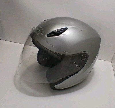 Gmax GM-32 Open Face Motorcycle Helmet Solid Titanium Size XS