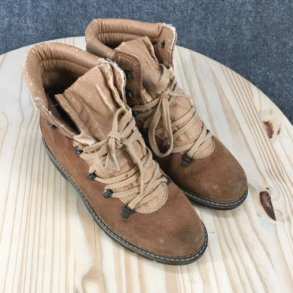 Botas Cougar Rangers para mujer 8M botín al tobillo cuero marrón con cordones informales cómodas Foto 3 de 4