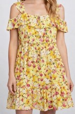 Lauren Conrad Floral Ruffle Tiered Midi Sundress Coastal Feminine Linen Blend XL