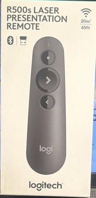 Logitech R500s Laser Pointer Presentation Remote Wireless Bluetooth Black