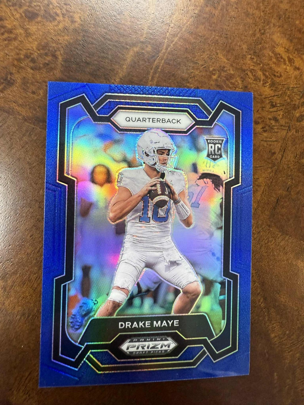2024 Panini Prizm Draft Picks - Drake Maye #103 True Blue Prizm /199 (RC)