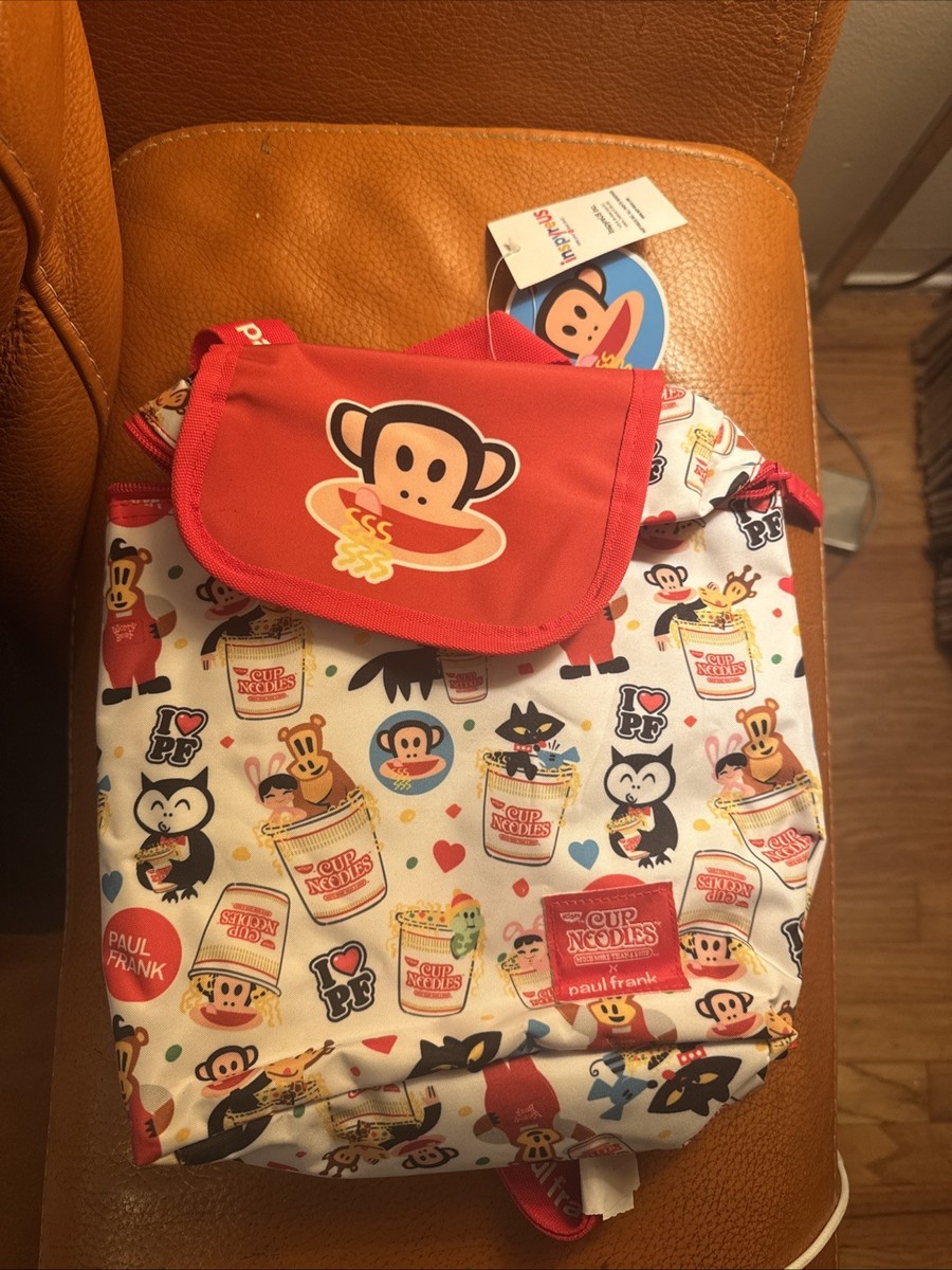 PAUL FRANK x CUP NOODLES ramen mini backpack bag purse Red White
