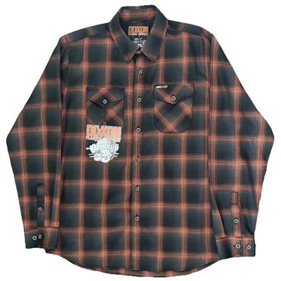 Dixxon Flannel Company Revzilla Open it Up Men's Large Black & Orange NWT D-Tech
