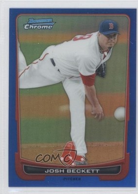 2012 Bowman Chrome Blue Refractor 3/250 Josh Beckett #15 0g4