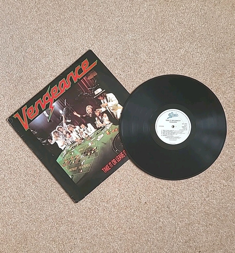 VENGEANCE-TAKE IT OR LEAVE IT 1987 VINYL- EPIC 460070 1 *VG/EX*