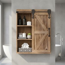 Pensile porta scorrevole marrone armadio a muro specchio mensola sospesa