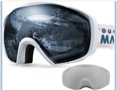 Outdoor Master Ski Goggles With Cover White OTG Anti Fog Adult Blue VH 42%