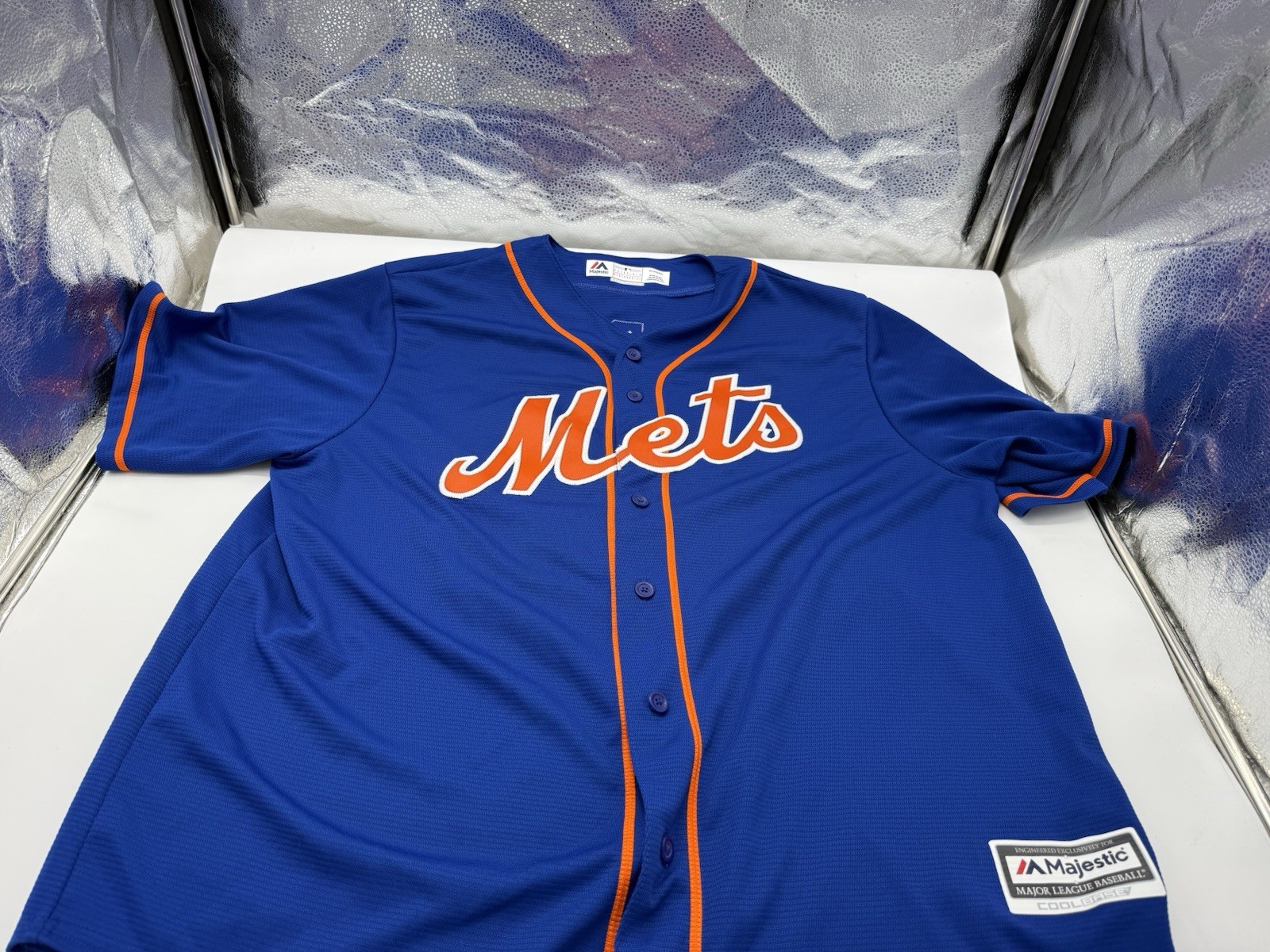 New York Mets Noah Syndergaard #34 2015 World Series Majestic Jersey Men's Xl