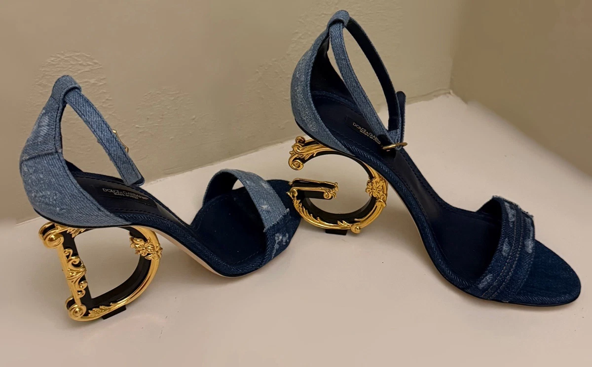 Escarpins DOLCE & GABBANA Turquoise Daim - Taille 36 EU (6 US) - Talons Hauts Fins Lacets - Neuf Avec Boîte