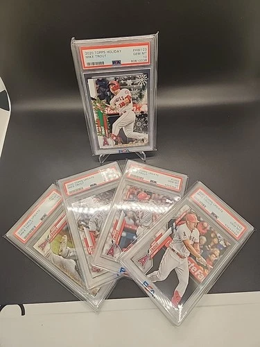 2020 Topps Update & Holiday (5) Psa 10s Mike Trout