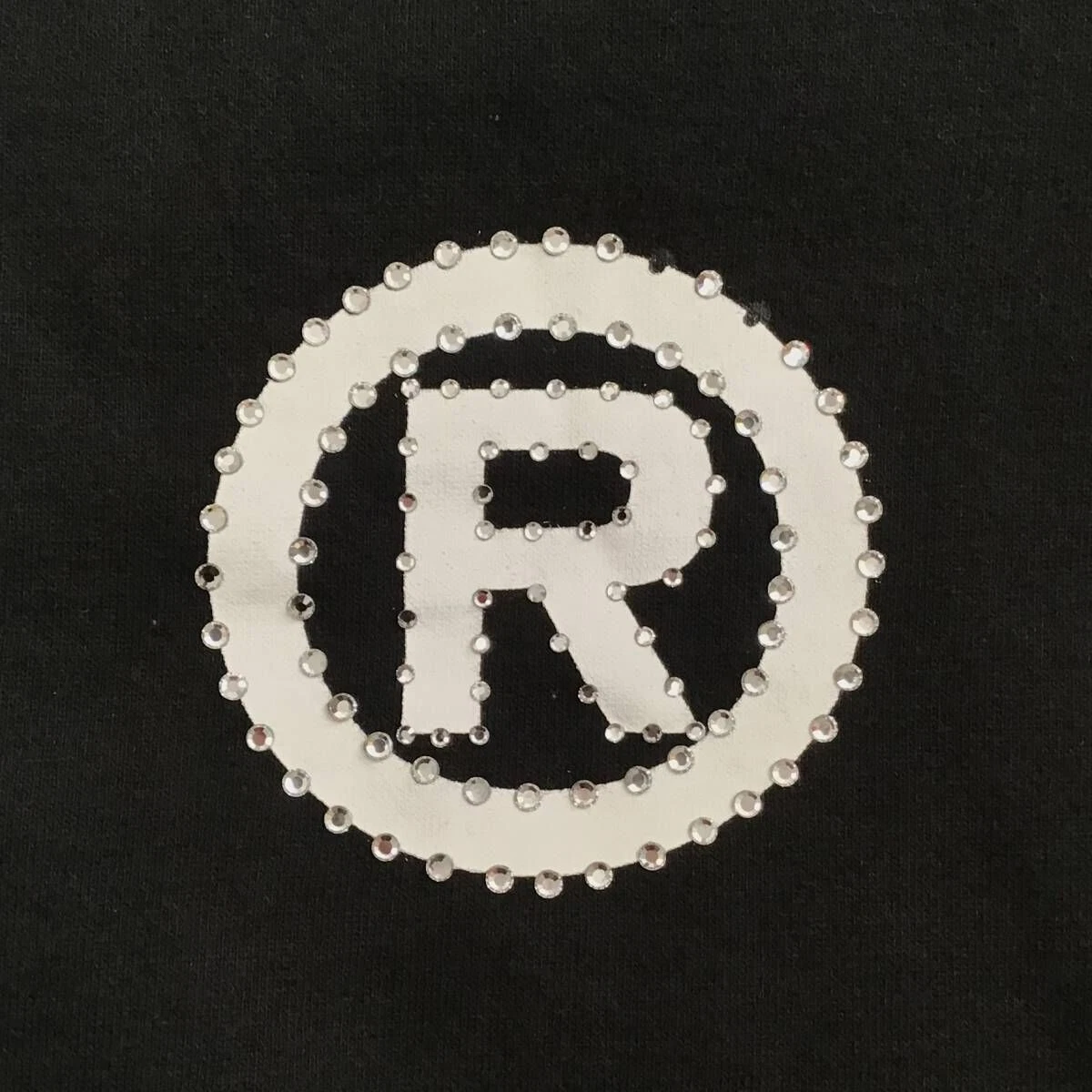 A BATHING APE (BAPE) BAPE Swarovski felpa zip gilet una scimmia da bagno NIGO nero taglia L usatoy