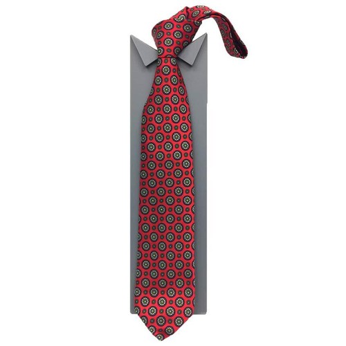 GUCCI Rare tie Red flower pattern silk from japan C562 - Picture 20 of 24