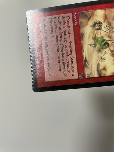 MTG MISPRINT MISCUT ERROR FOIL JUDGMENT SWIRLING SANDSTROM SLIGHT CRIMPED CARD - Picture 3 of 6