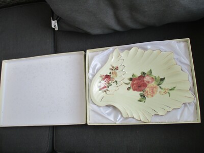 Porzellanschale Muschelform Yamasen Fine Porcelain 24 Gold Collection Japan  OVP