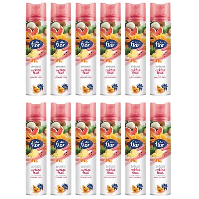 12 Stück AIR FLOR COCKTAIL FRUIT Deodorant Raumspray 300ml 