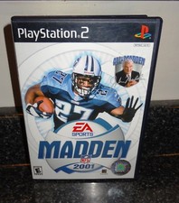 PlayStation 2 Madden NFL 2001 Sony ~ 2000 EA Sports Rated E Case & Manual EUC SL
