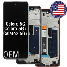 OEM LCD Touch Screen Frame For Boost Mobile Celero 5G / 5G 2024 / Celero3 5G