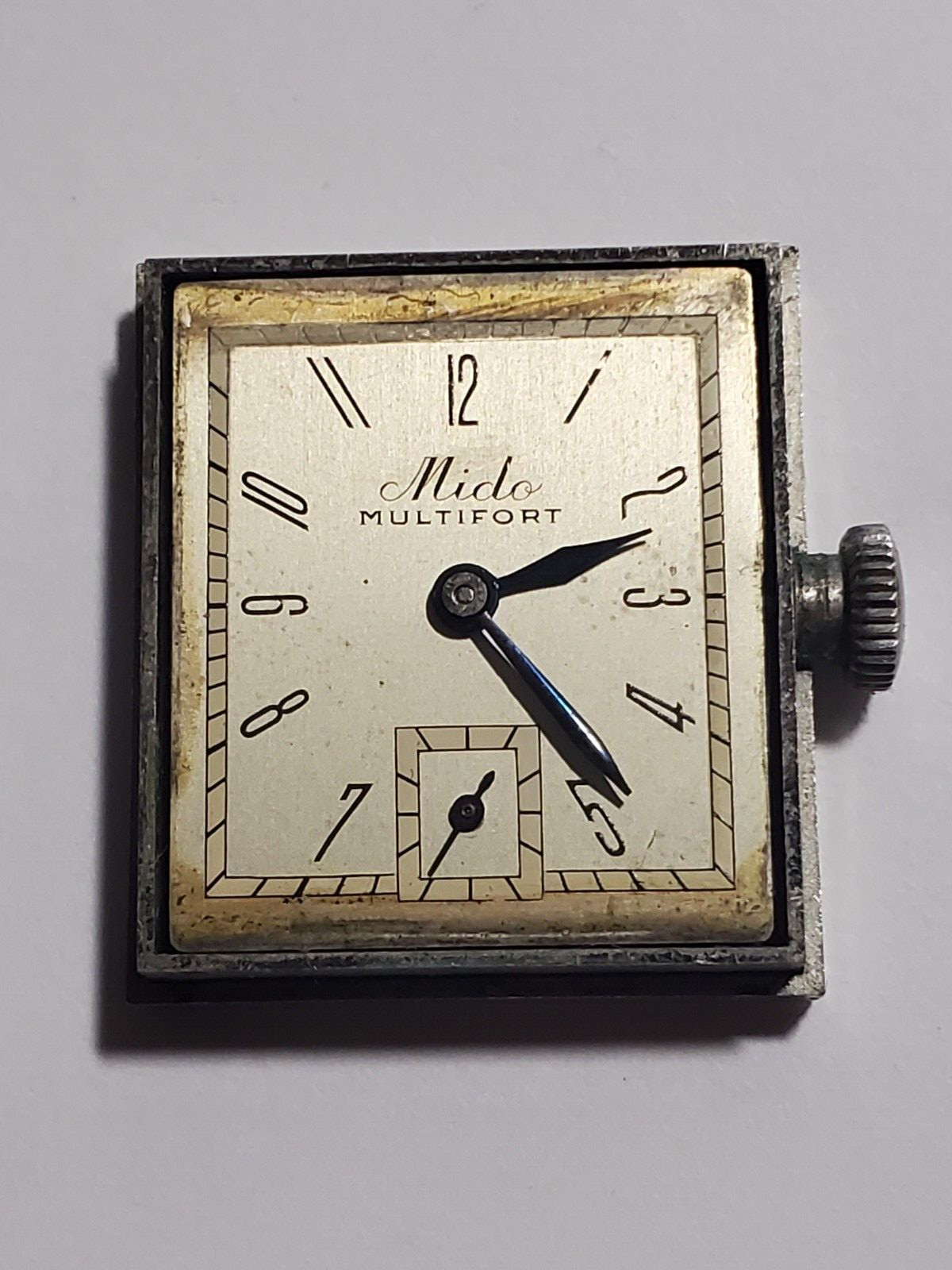 1940'S MIDO MULTIFORT SLIDE-LOCK RECTANGULAR ART … - image 2