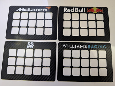 Stream Deck Carbon Effekt Faceplate F1 Teams - Standardgröße und XL