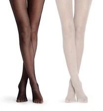 Jefferies Womens Micro Fishnet Pantyhose Footed Stocking Tights 1 Pack