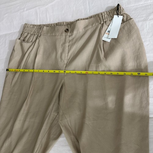 NWT Calvin Klein Womens Career Pull On Dress Pants Soft Linen Blend Plus Size 2X - Picture 7 of 13