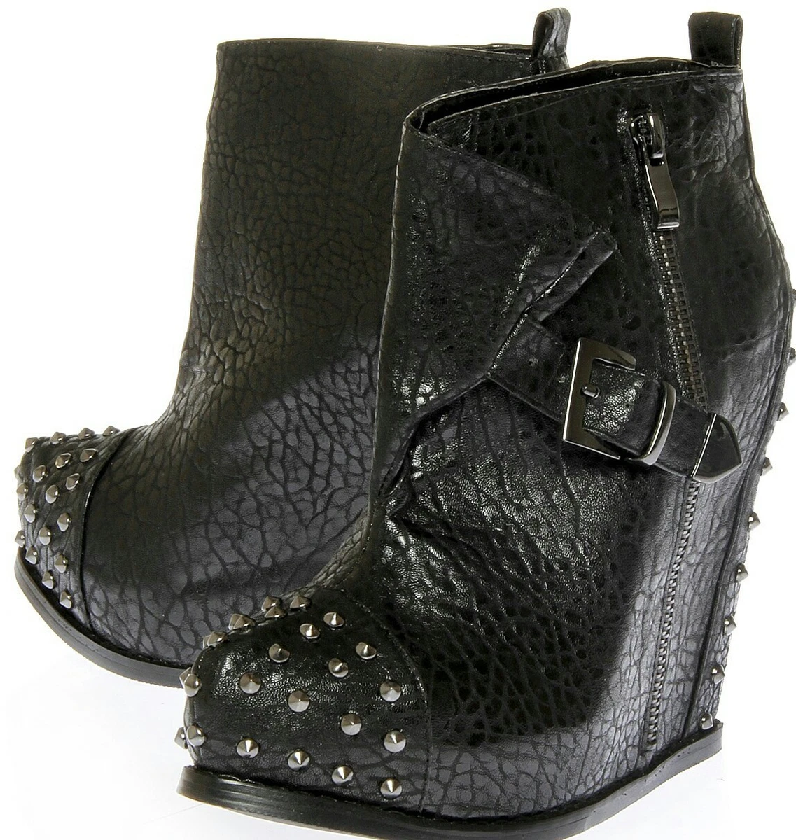 Studded wedge best sale boots