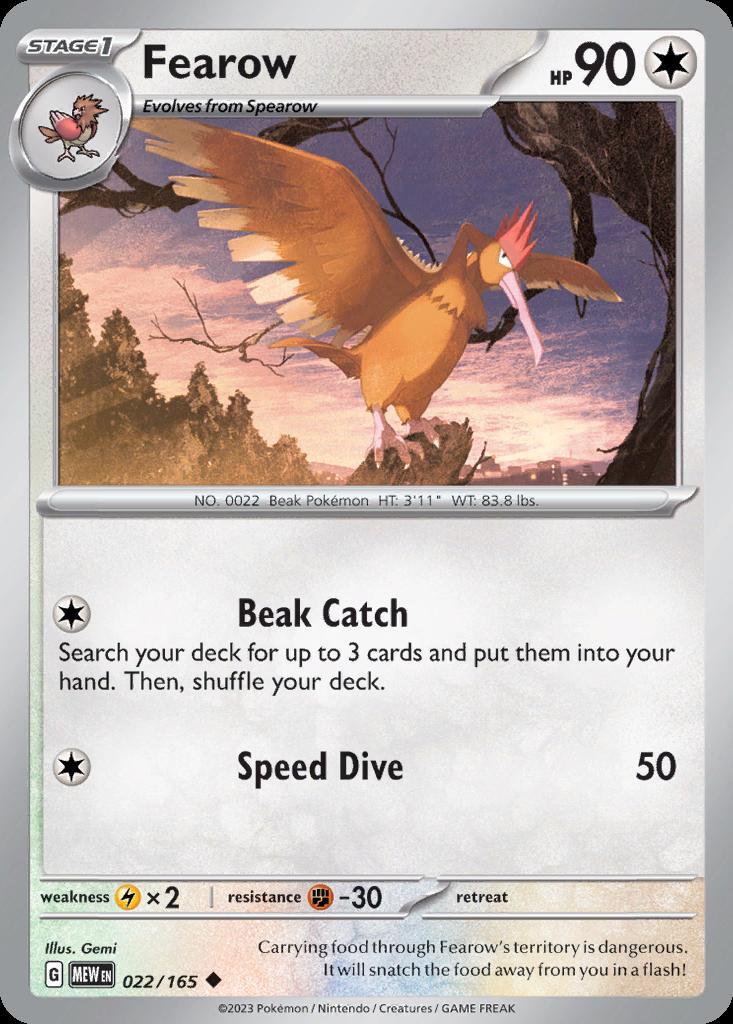 Pokemon Fearow (22/207) 151 NM