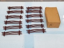 Vintage Marx Toys 1 Dozen Brown 6" Split Rail Fence Farm-Ranch Playset Shelf E5