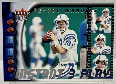 Peyton Manning 2000 Ultra Instant Three Play #1 IP  FREE SHIPPING 