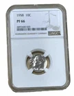 1958 10C  PF 66 Roosevelt Dime