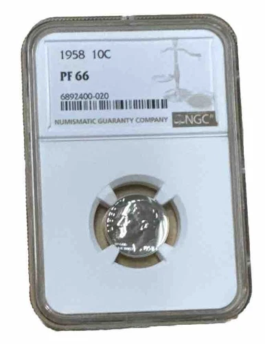 1958 10C  PF 66 Roosevelt Dime