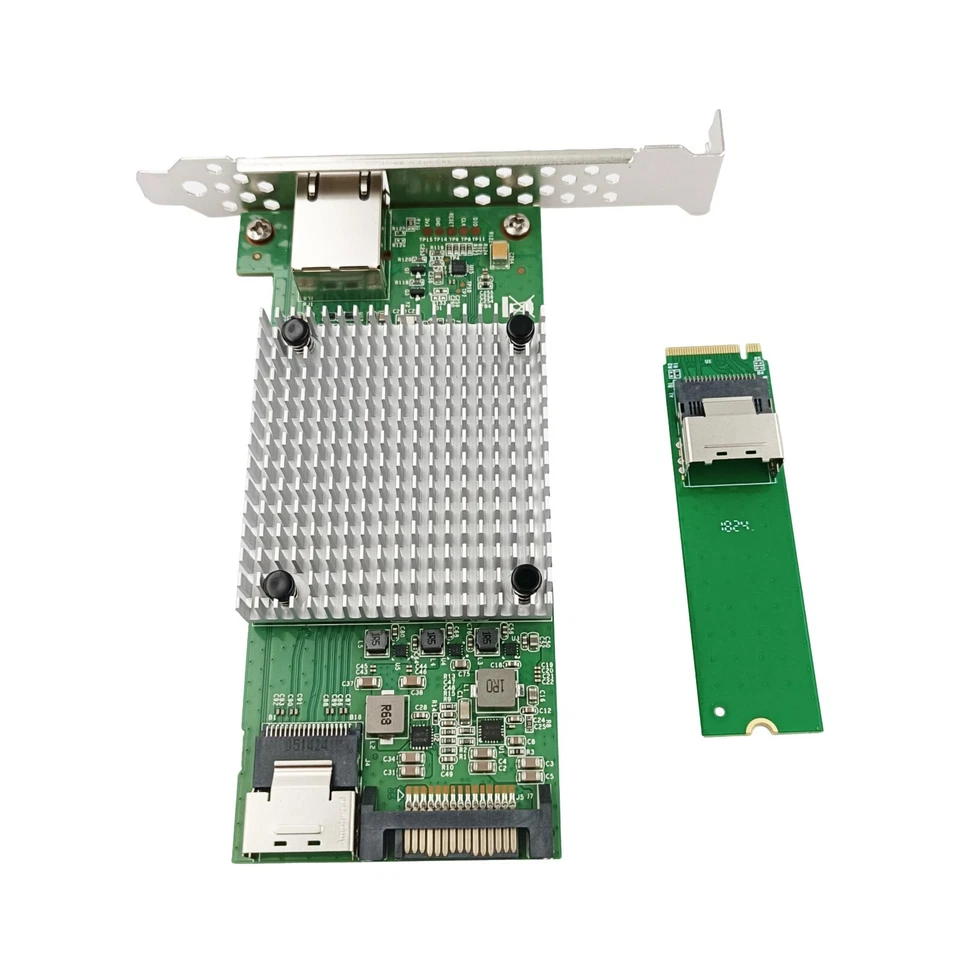 M.2 key M to 10G RJ45 Copper network Card  intel 82599 chipset with 8087 cable - Image 2 of 4