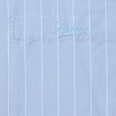 Supreme Stripe S/S Pajama Shirt Black Light Blue Brown 3colors