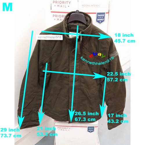 ABERCROMBIE & FITCH OUTDOOR JACKET COAT OLIVE GREEN MENS SIZE MEDIUM - Picture 10 of 11