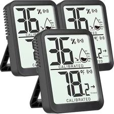 3 Pack Room Thermometer Indoor Hygrometer for Home, Digital Sensor Mini Humidity