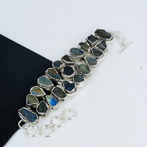 Orecchini Pendenti In Argento 925 Con Labradorite Naturale - Pietra Ovale Iridescente, Fatto A Mano, Anallergici, Lunghezza 4,5 Cm - 6