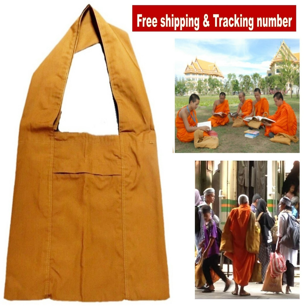 Thai Buddhist Buddha Monk's Bag with Zipper | eBay