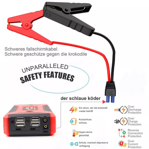 99800mAh Auto KFZ Starthilfe Jump Starter 12V Ladegerät Booster Power Bank PKW - Bild 8 von 14