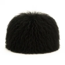 Black Papakha Hat | Handmade Sheepskin Wool Caucasian Traditional Hat