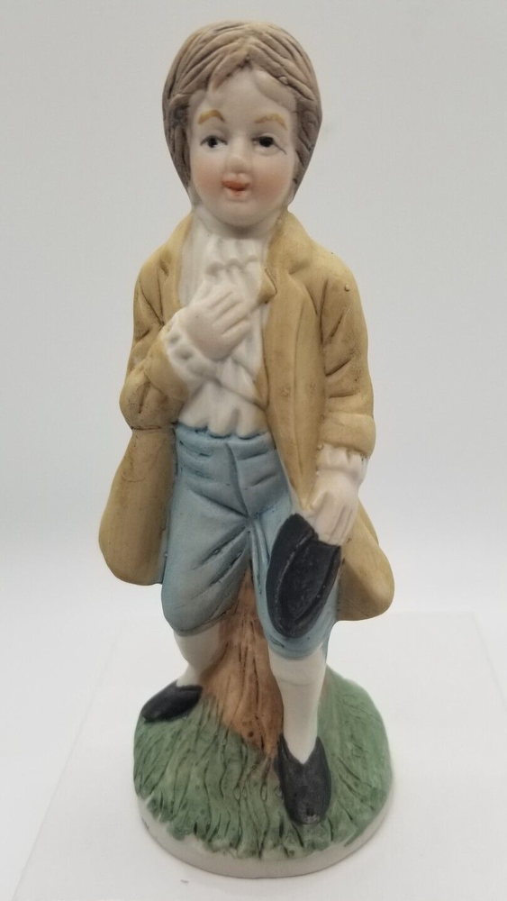 Colonial Boy Figurine Bisque Occupied Japan Vintage 5