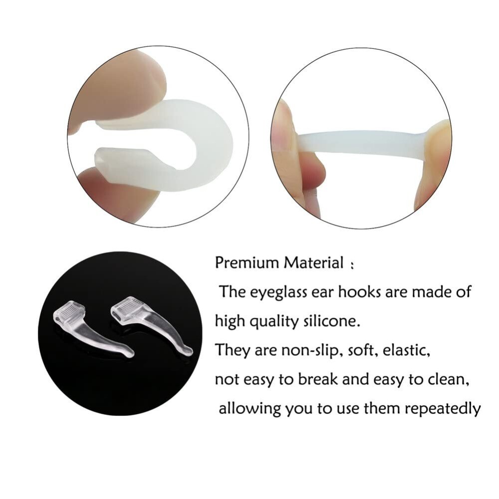 12 pairs Silica Gel Glasses Ear Grip Colorful Glasses Tightening Kit